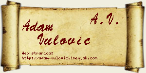 Adam Vulović vizit kartica
